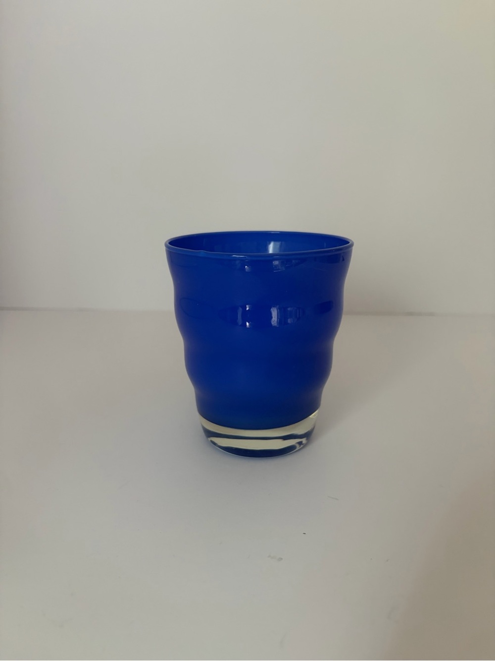Vintage dansk “ Rio blue” hand blown double old-fashioned glass